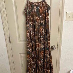 Natural Life Floral Maxi Dress in Earth Tones